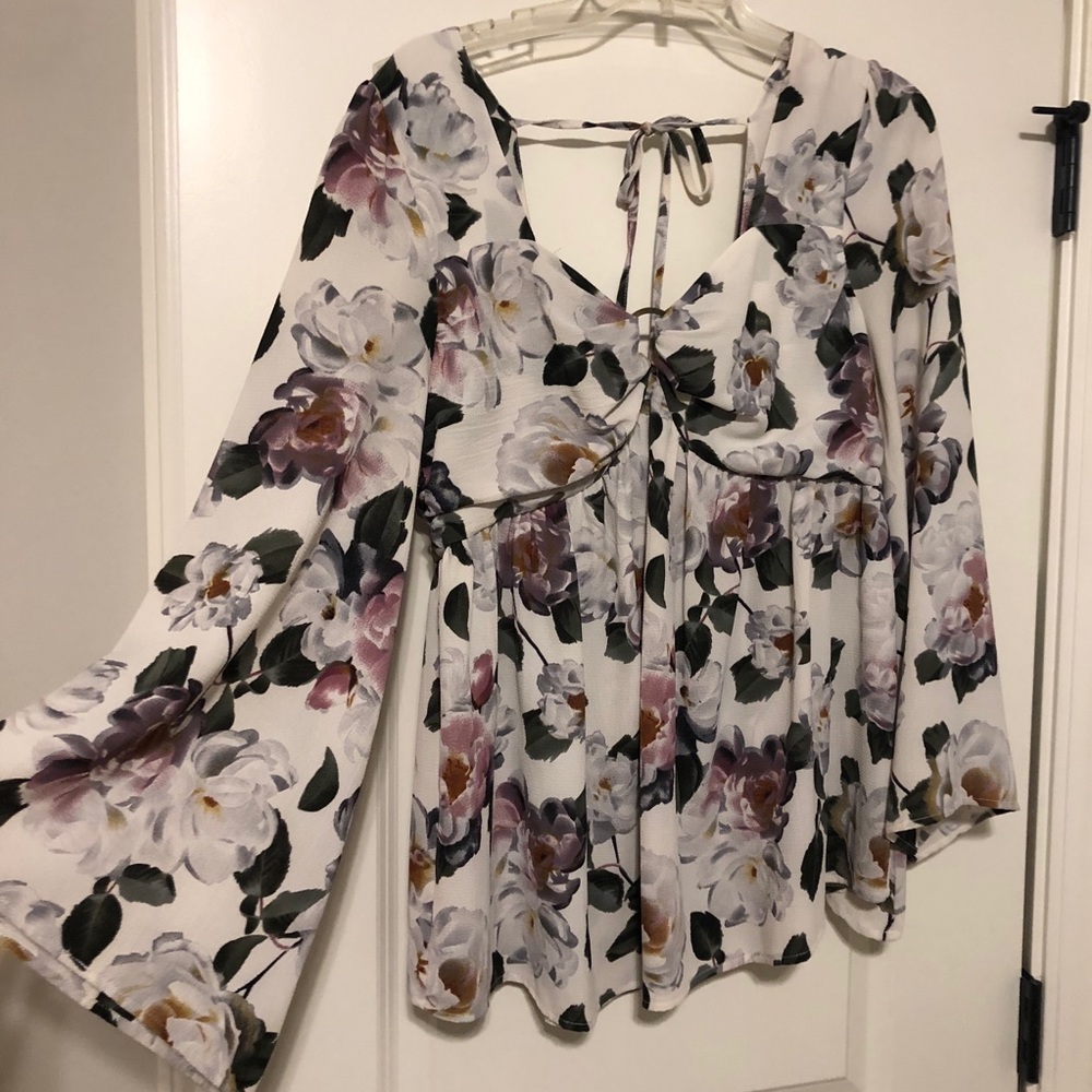 White Floral Top